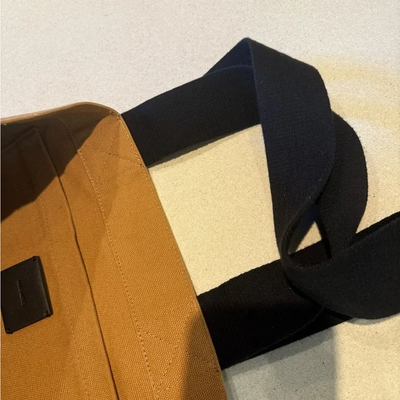 All Saints Black and Tan Canvas Tote Bag - Picture 7 of 10